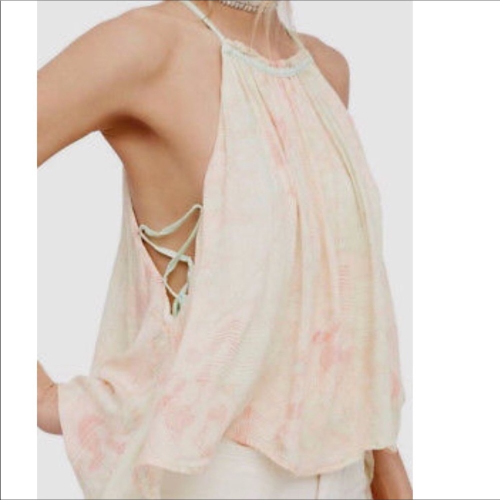 Free People Pastel Pink Halter Top
